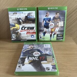 Xbox‎ One Lot of 3 Games, NHL 17, FIFA 16 And The Crew Wild Run Edition